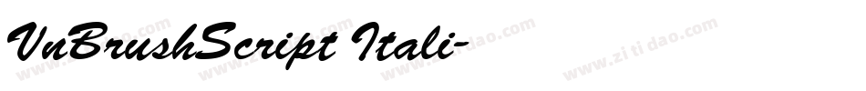 VnBrushScript Itali字体转换
